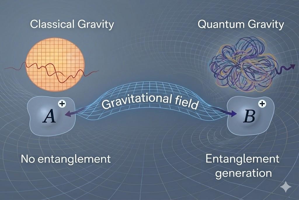Pictorial representation of the experiment. Credit: Prof S Shankaranarayanan and NanoBanana