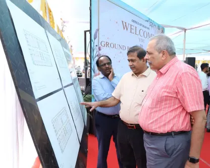 Groundbreaking ceremony of IIT Bombay Academic Science Block 1