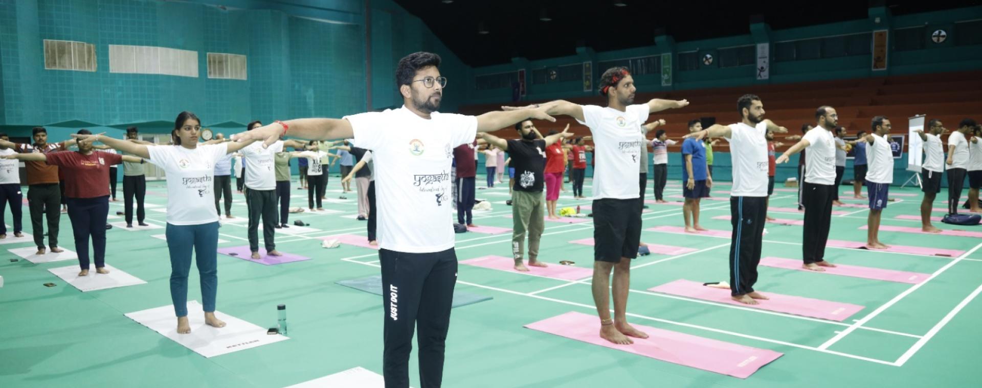 10th International Day of Yoga, IIT Bombay,IDY, Prof. Shireesh Kedare, Surya Namaskar,Yoga,Yogastha, Prof. K. Satya Lakshmi