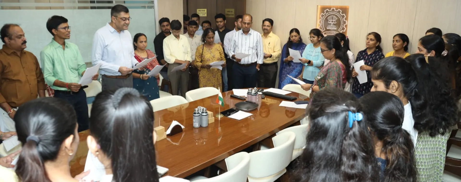 Mr. Akhouri Ashutosh Sinha, Assistant Registrar (HRM)-II, Administration SectionMr. Akhouri Ashutosh Sinha, Assistant Registrar (HRM)-II, Administration Section, IIT Bombay administering the pledge in Hindi