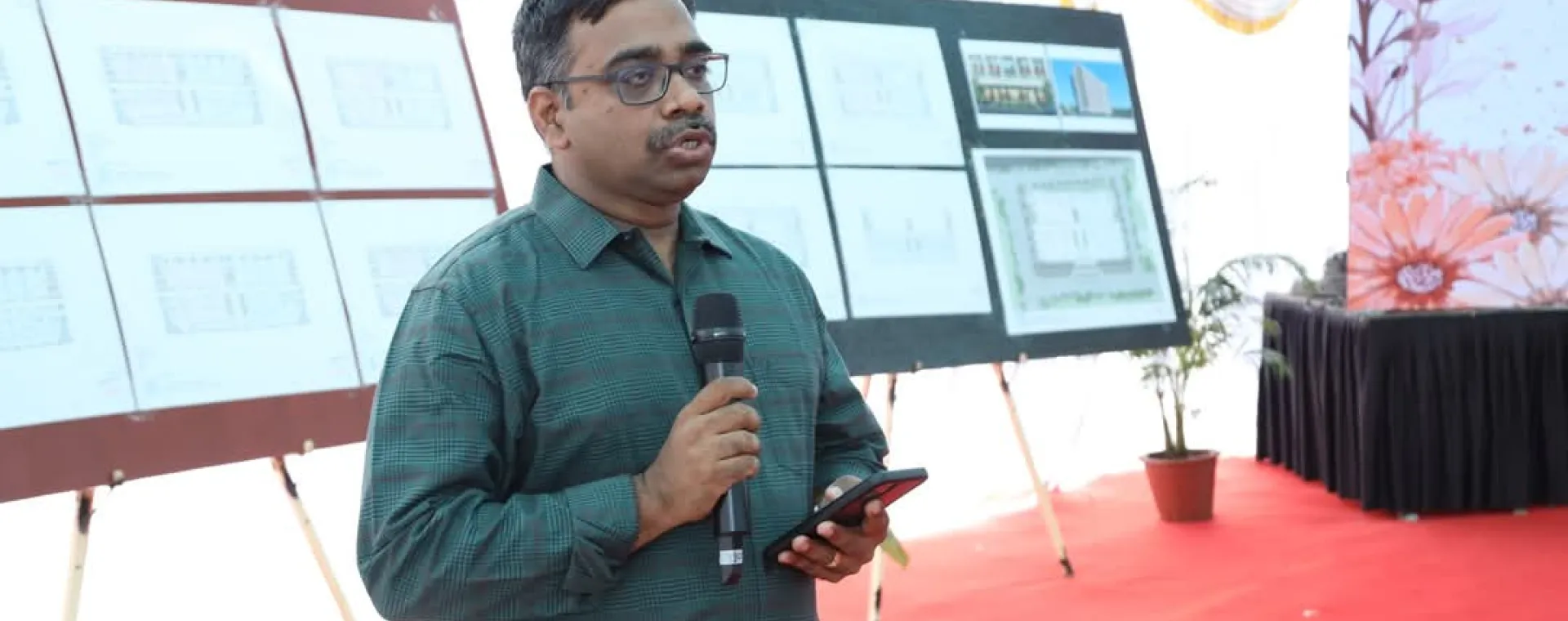 Groundbreaking ceremony of IIT Bombay Academic Science Block 1