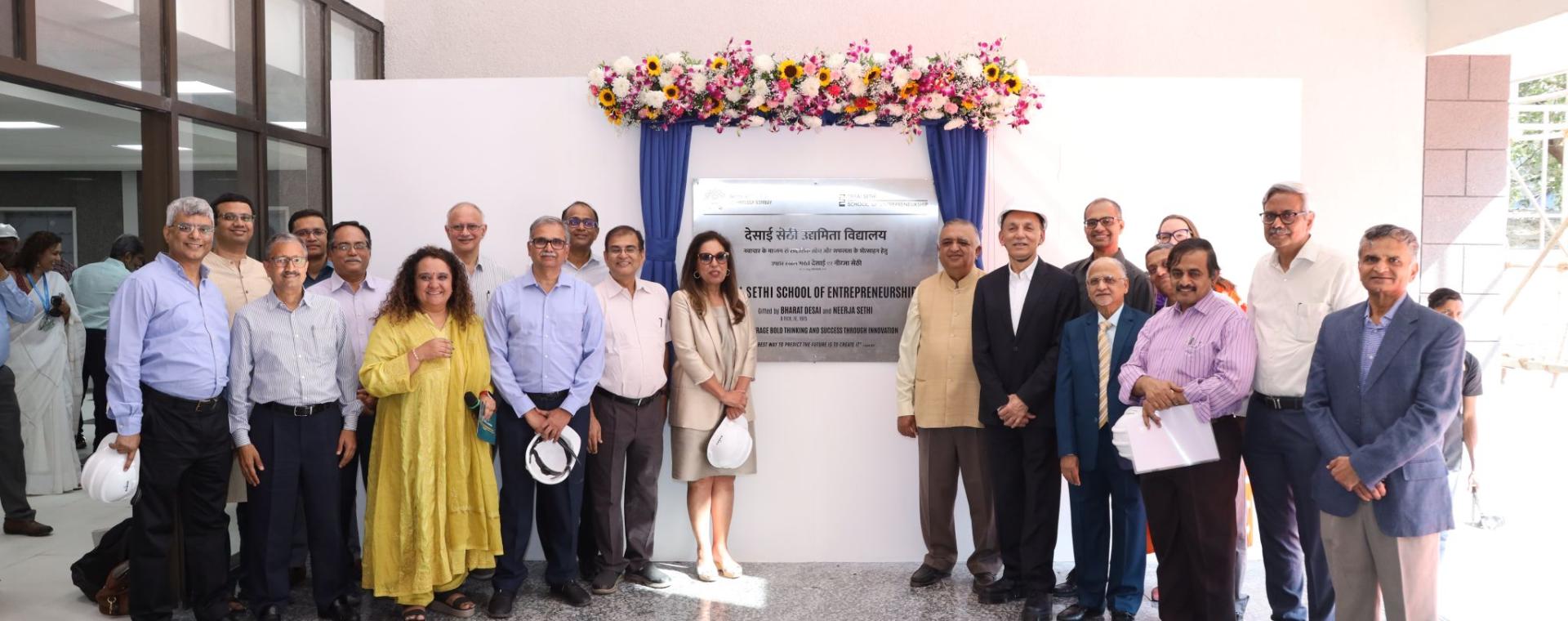 Mr. Bharat Desai and Ms. Neerja Seth at launch of DSSE building