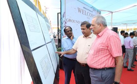 Groundbreaking ceremony of IIT Bombay Academic Science Block 1
